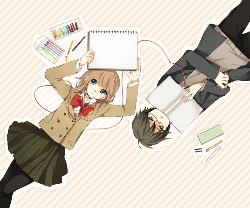 Two Students Lying Down