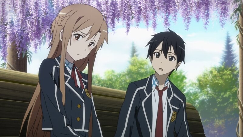 Two Students on a Bench — Purple