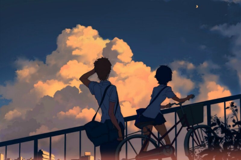 Two Students on a Bridge