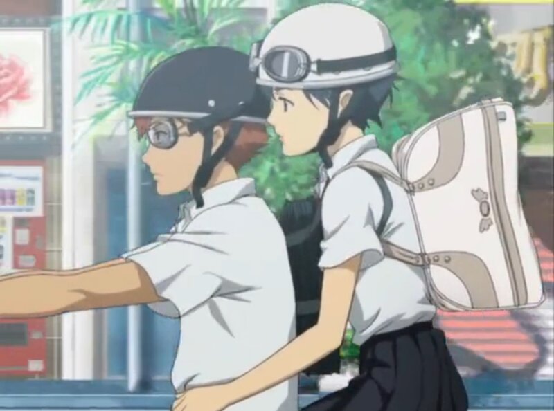 Two Students on a Motorcycle