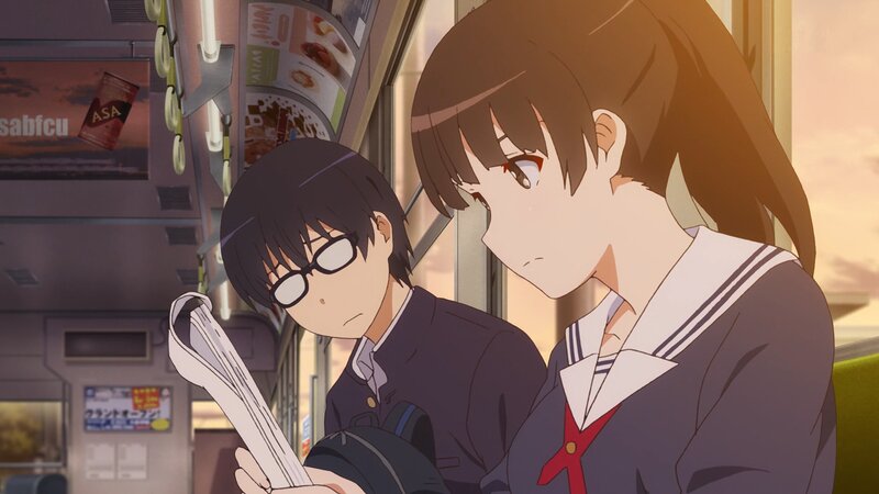 Two Students on Train — Brown