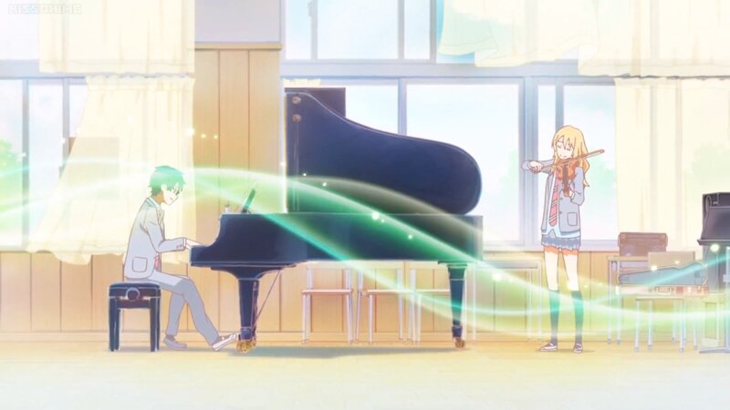 Two Students Playing Instruments