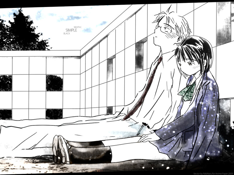 Two Students Sitting — Black