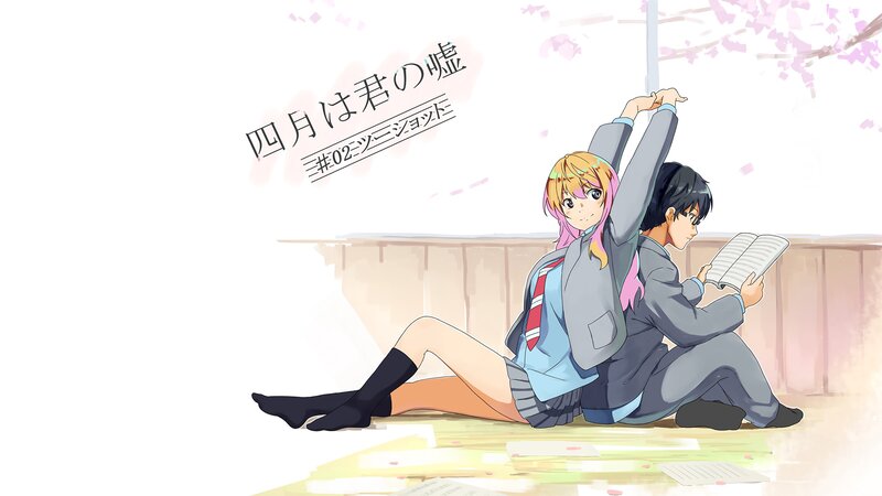 Two Students Sitting — Pink