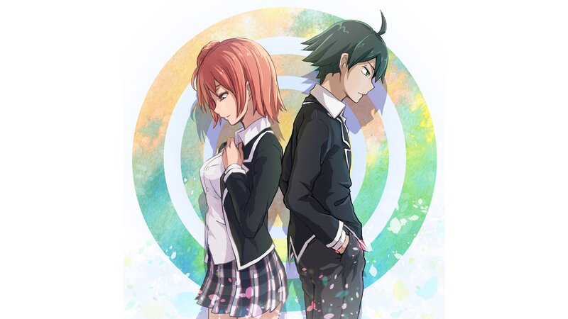 Two Students Standing Back to Back — Green