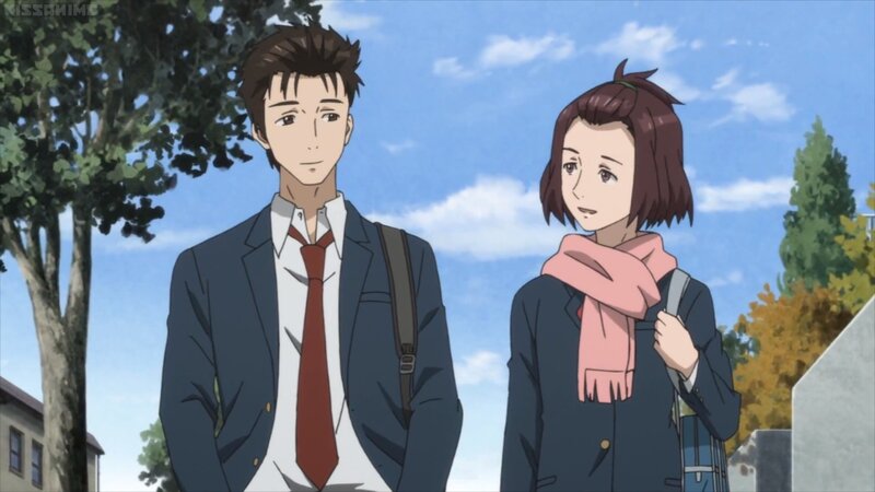 Two Students Standing — Blue
