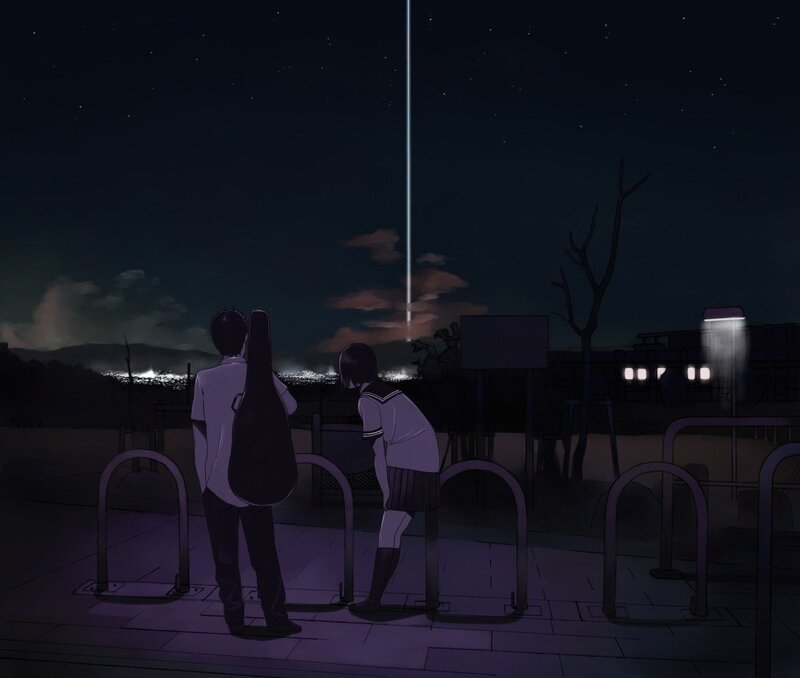 Two Students Watching Meteor