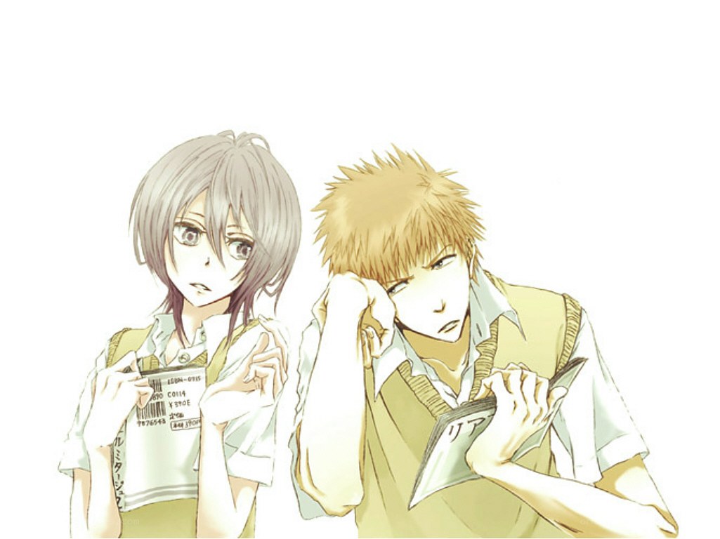 Two students with books