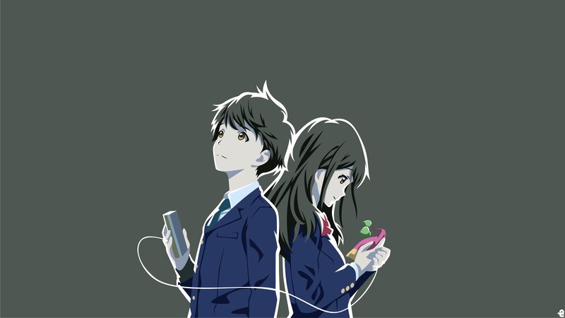 Two Students with Phones