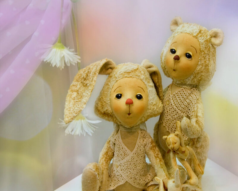Two Stuffed Animal Dolls