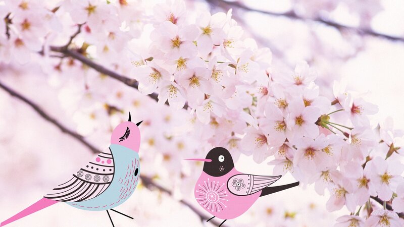 Two Stylized Birds