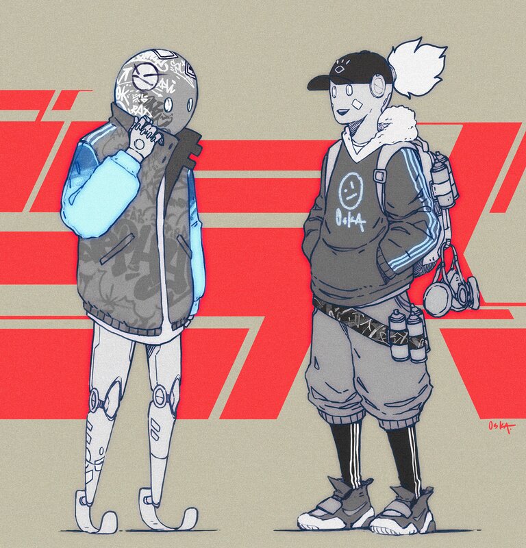 Two Stylized Characters