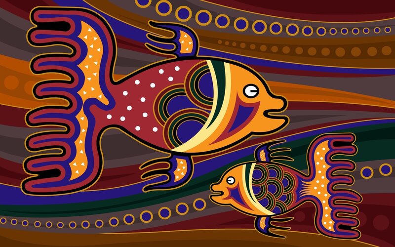 Two Stylized Fish