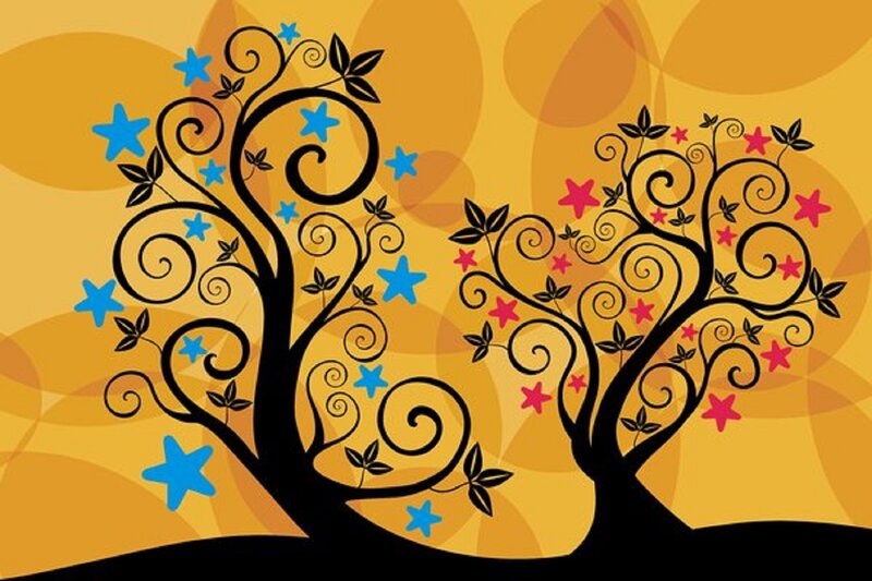 Two Stylized Trees