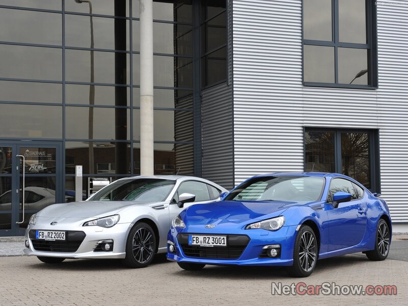Two Subaru BRZ cars parked