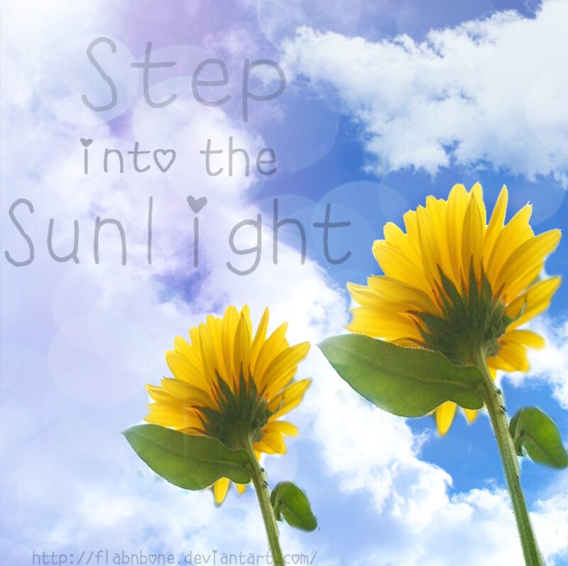 Two Sunflowers in Sky