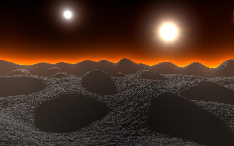 Two Suns on Alien Planet