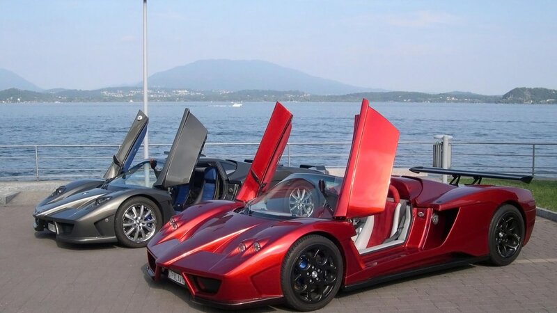 Two Supercars by Lake