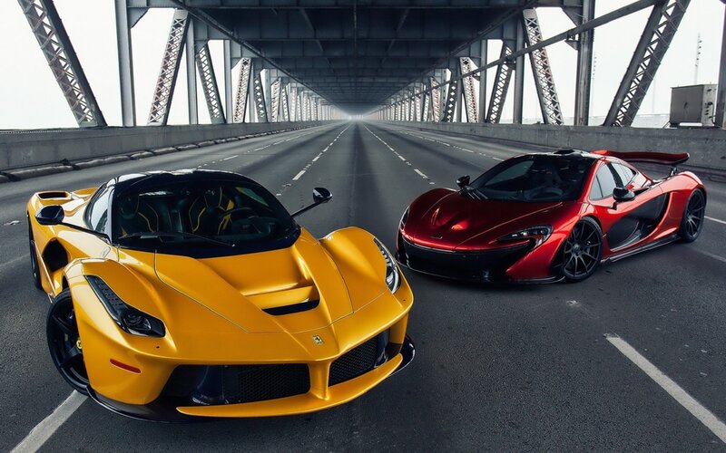 Two Supercars on Bridge
