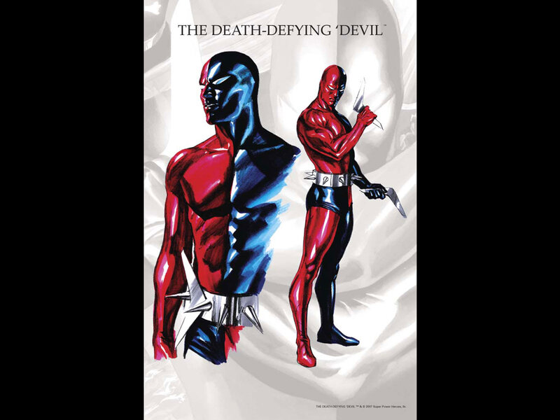 Two Superhero Figures