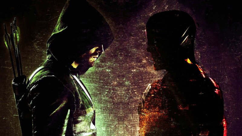 Two Superheroes Facing — Black