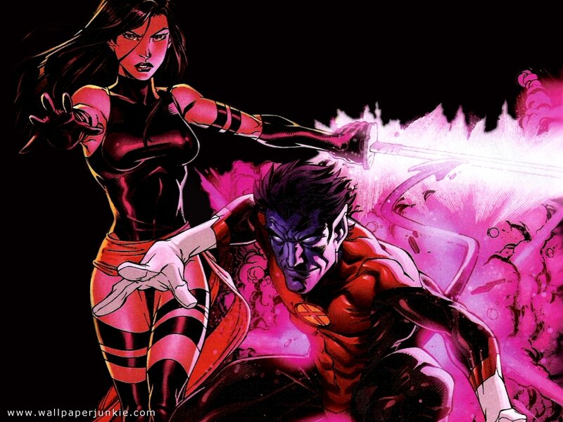 Two Superheroes in Action — Black, Dramatic