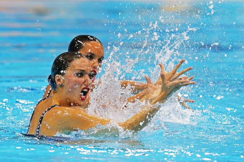 Two Swimmers in Pool