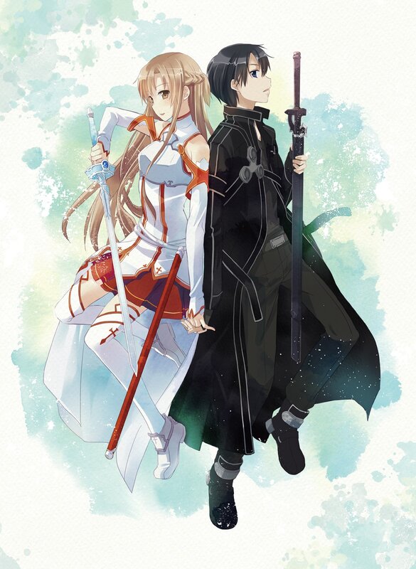 Two Sword-wielding Characters — White