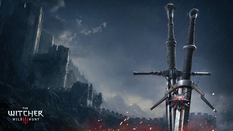 Two Swords in Stone — Gray, Dramatic