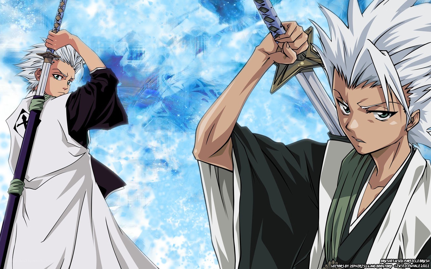 Two swordsmen in battle