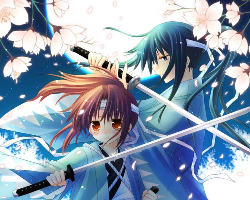 Two Swordsmen in Blue