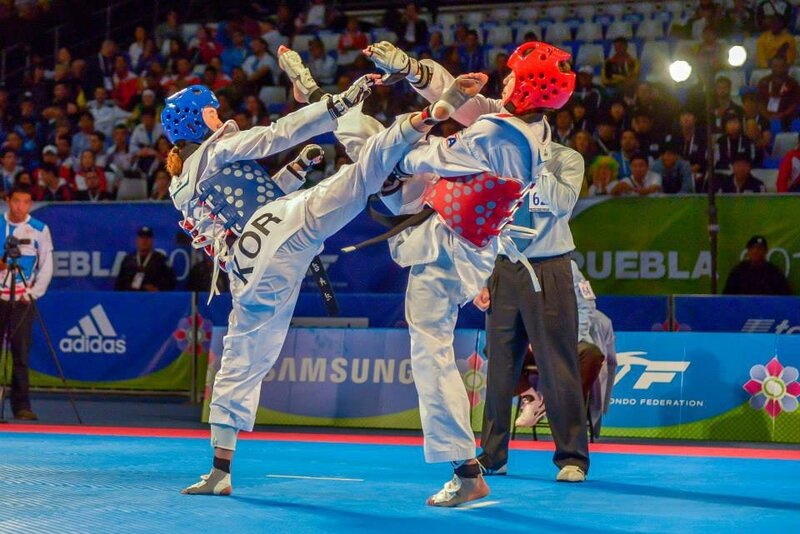 Two Taekwondo Athletes — Blue