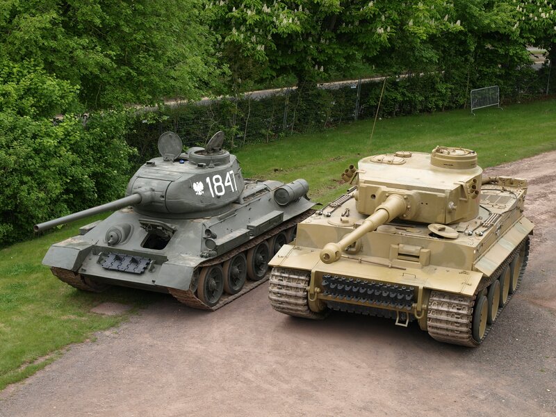 Two Tanks on Display — Green, Calm