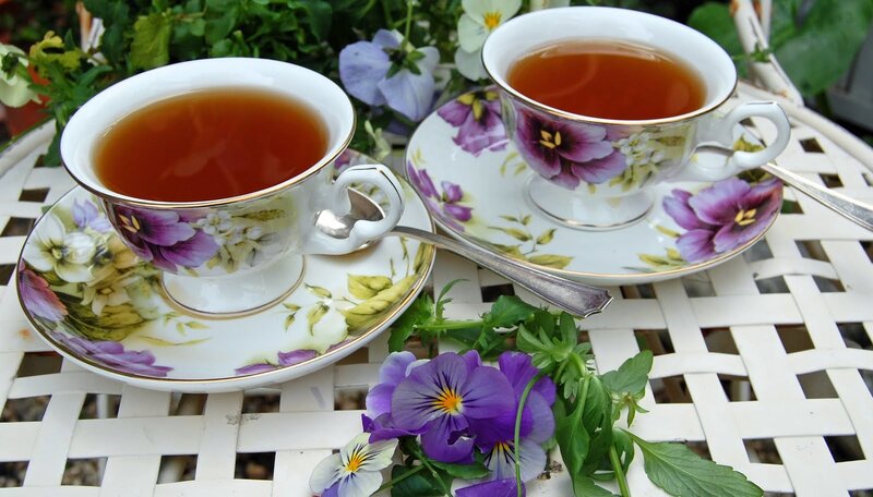 Two Teacups on Table