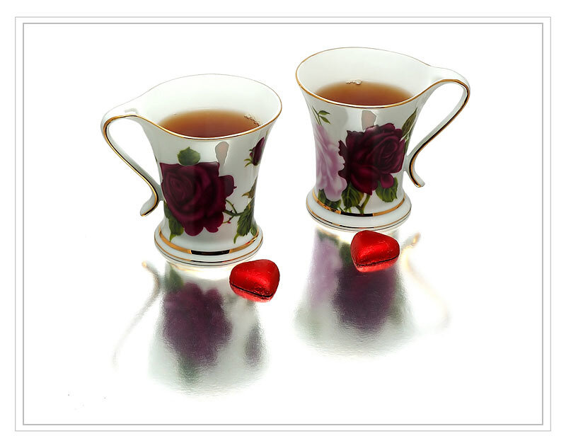 Two Teacups with Chocolates