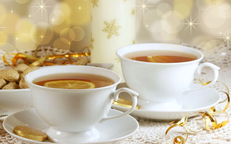 Two Teacups with Lemon