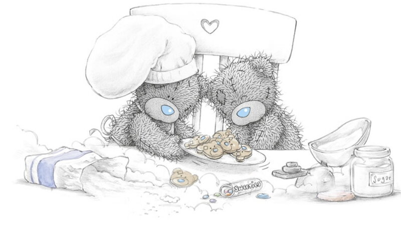 Two Teddy Bears Baking
