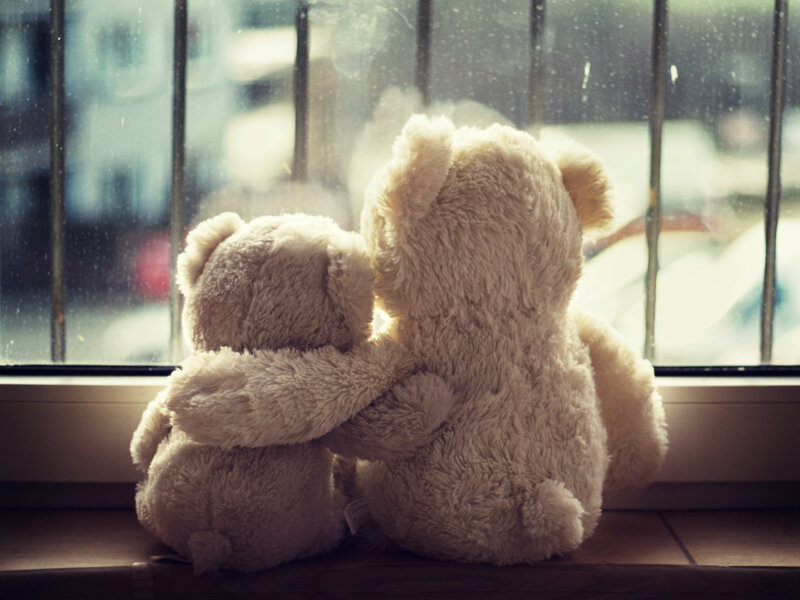 Two Teddy Bears — Beige
