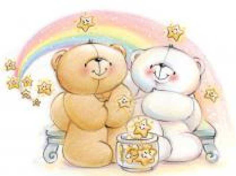 Two Teddy Bears — Brown, Cheerful