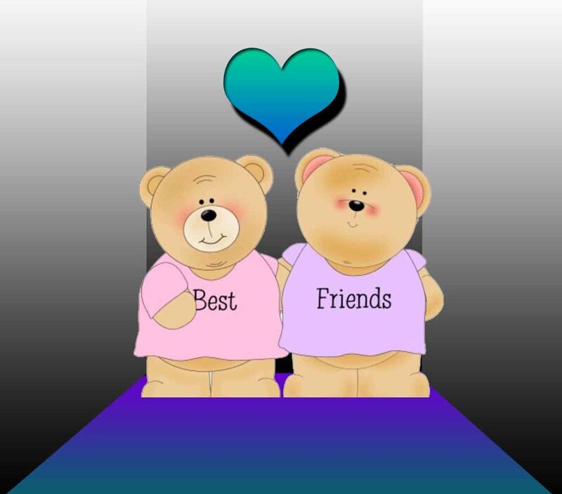 Two Teddy Bears — Brown, Friendly