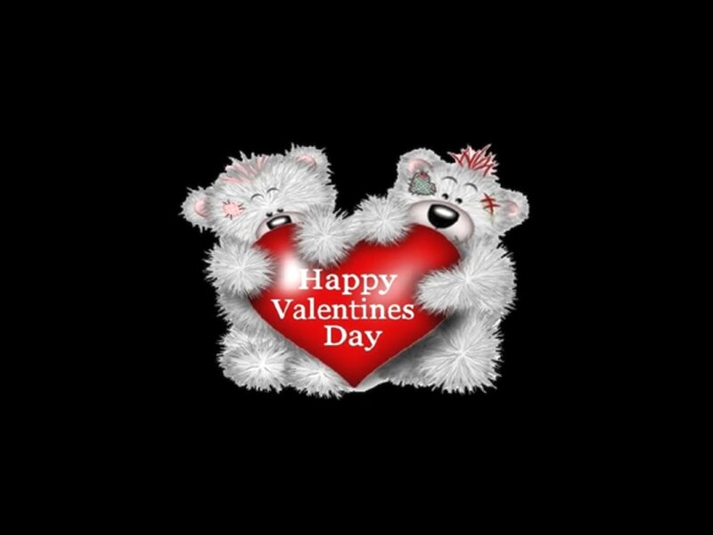 Two Teddy Bears Holding Heart — White