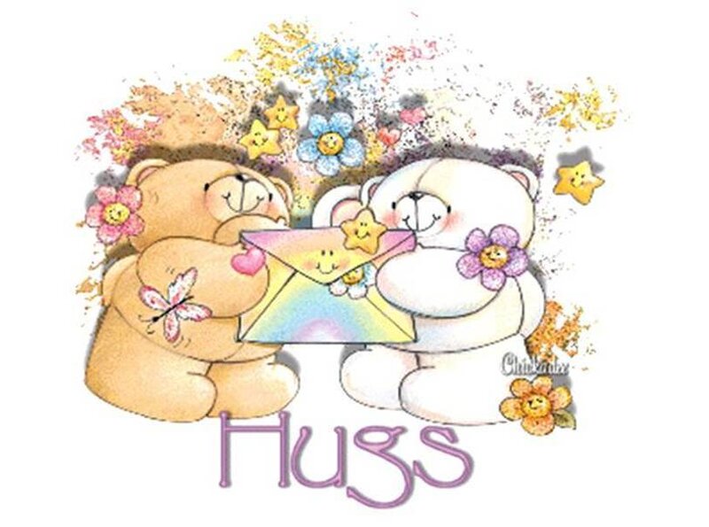 Two Teddy Bears Hugging — Brown, Sweet