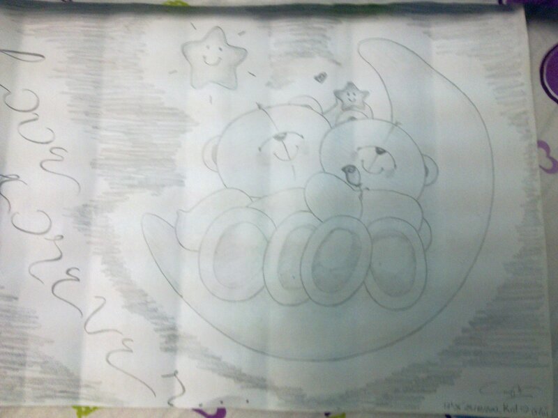 Two Teddy Bears on Moon
