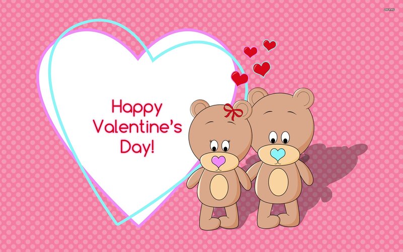 Two Teddy Bears — Pink, Cheerful