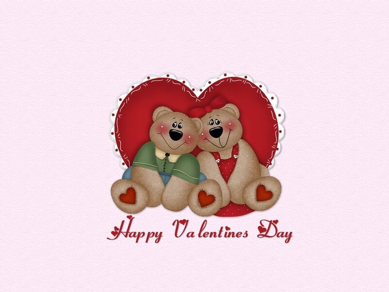 Two Teddy Bears — Pink