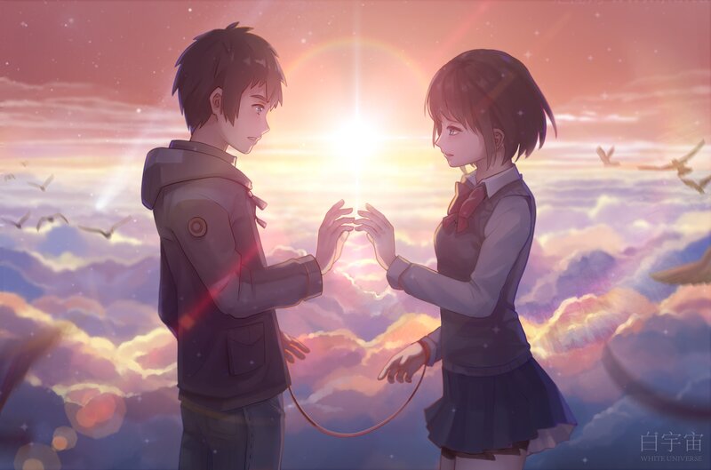Two Teenagers Holding Hands — Pink