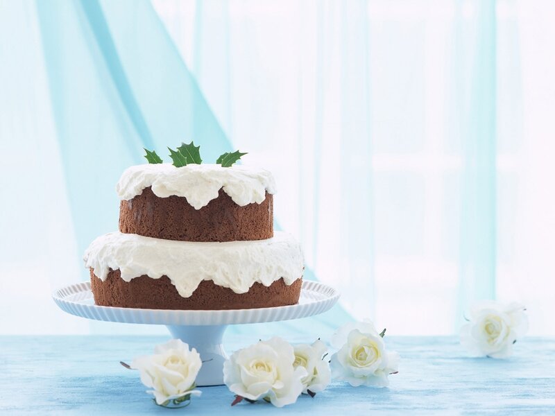 Two-tier chocolate cake