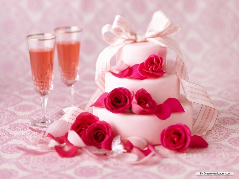 Two-tiered Cake with Roses