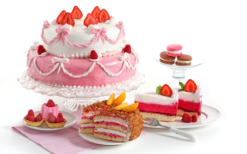 Two-tiered Pink Cake — Sweet