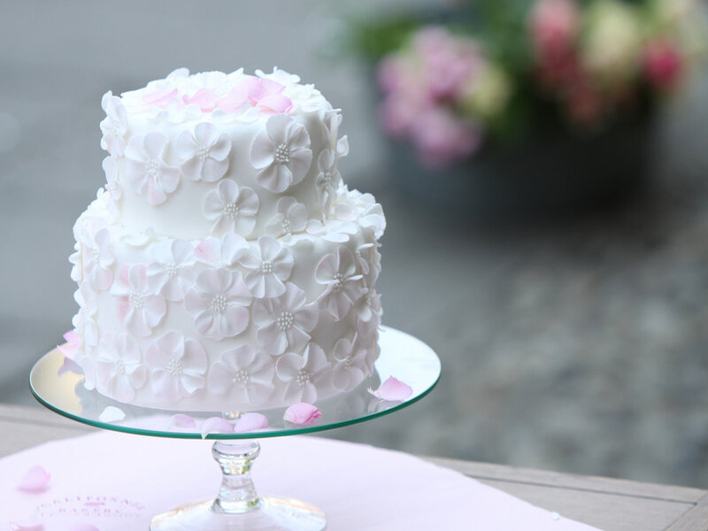 Two-tiered White Cake